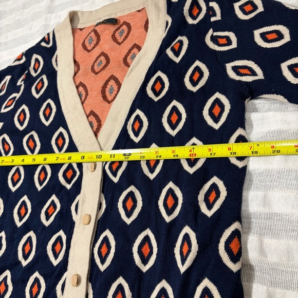 THML Aztec Southwestern Cardigan Boho Style Tunic Length Sz L Quiet Luxury - Picture 9 of 11